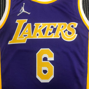 Regata NBA Los Angeles Lakers Edição Diamante 75 anos 21/22 Lebron James 6 Roxa