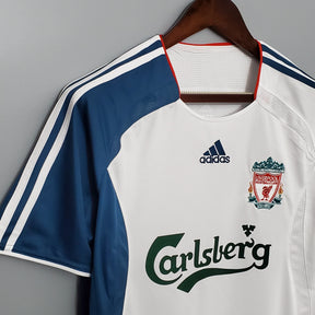 Camisa Liverpool Away 2006/07 - Adidas Retrô Masculina - Branca/Azul