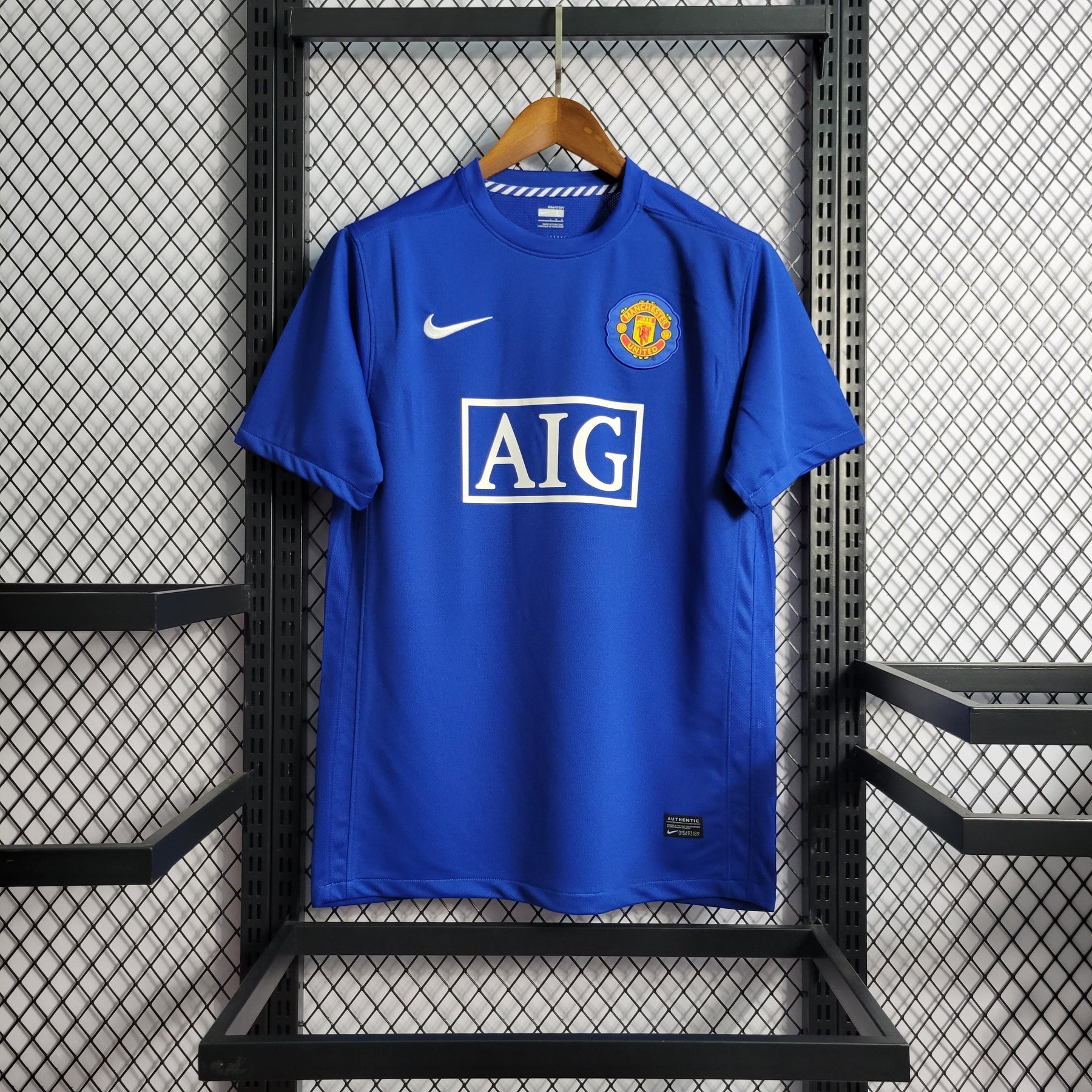 Camisa Manchester United Away 2008/09 - Nike Retrô Masculina - Azul