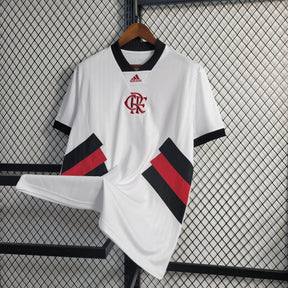 Camisa Flamengo 2023/24 - Adidas Torcedor Masculina - Branca/Vermelha/Preta