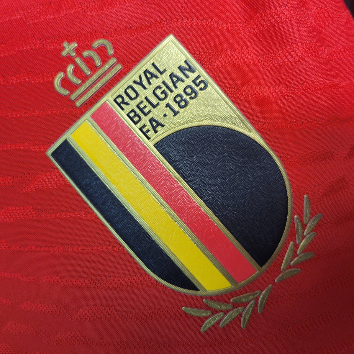 Camisa Seleção Bélgica Home 2022/23 - Adidas Jogador Masculina - Vermelha/Preta