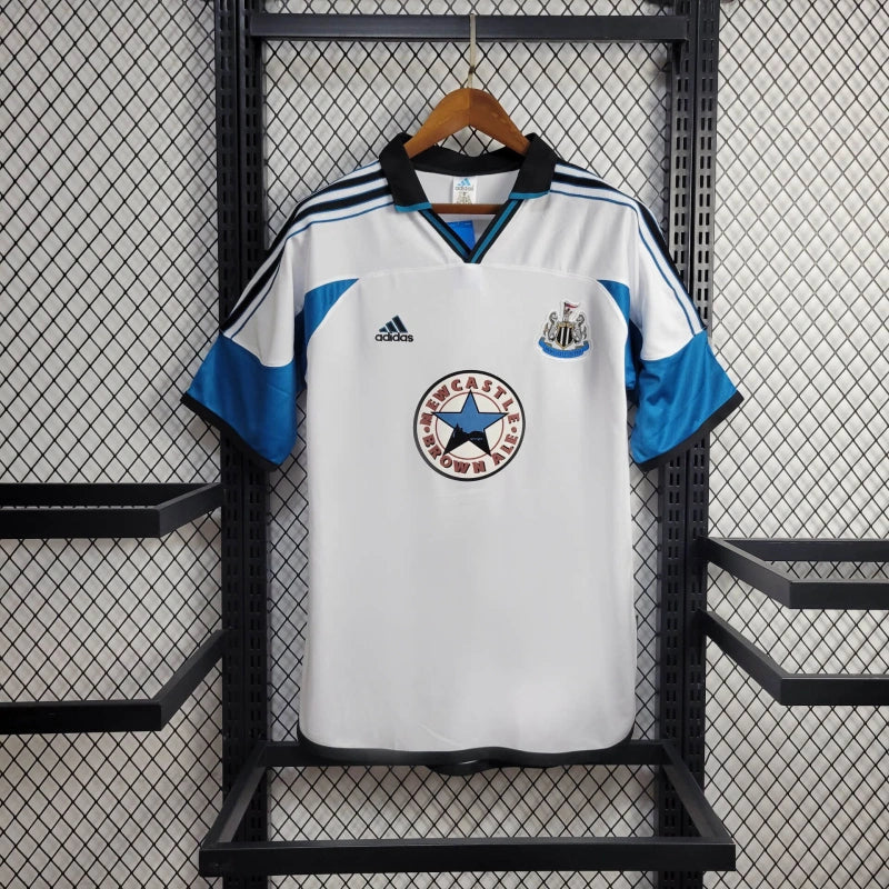 Camisa Newcastle Away 1999/00 - Adidas Retrô Masculina - Branca/Azul