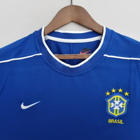 Camisa Seleção Brasil Away 1998 - Nike Retrô Masculina - Azul/Branca