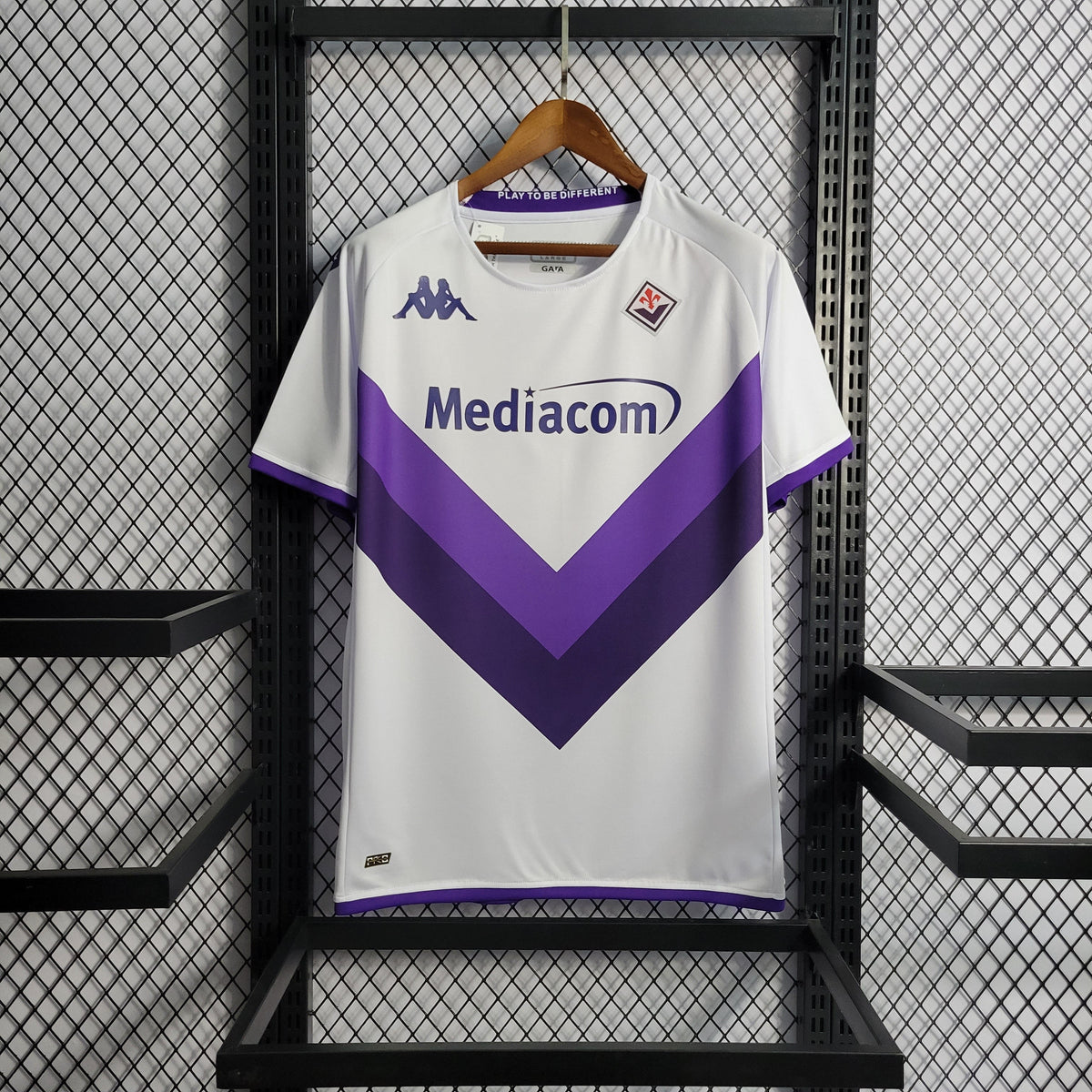 Camisa Fiorentina Away 2022/23 - Kappa Torcedor Masculina - Branca/Roxa