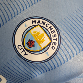 Camisa Manchester City Home 2023/24 - Puma Jogador Masculina - Azul/Branca