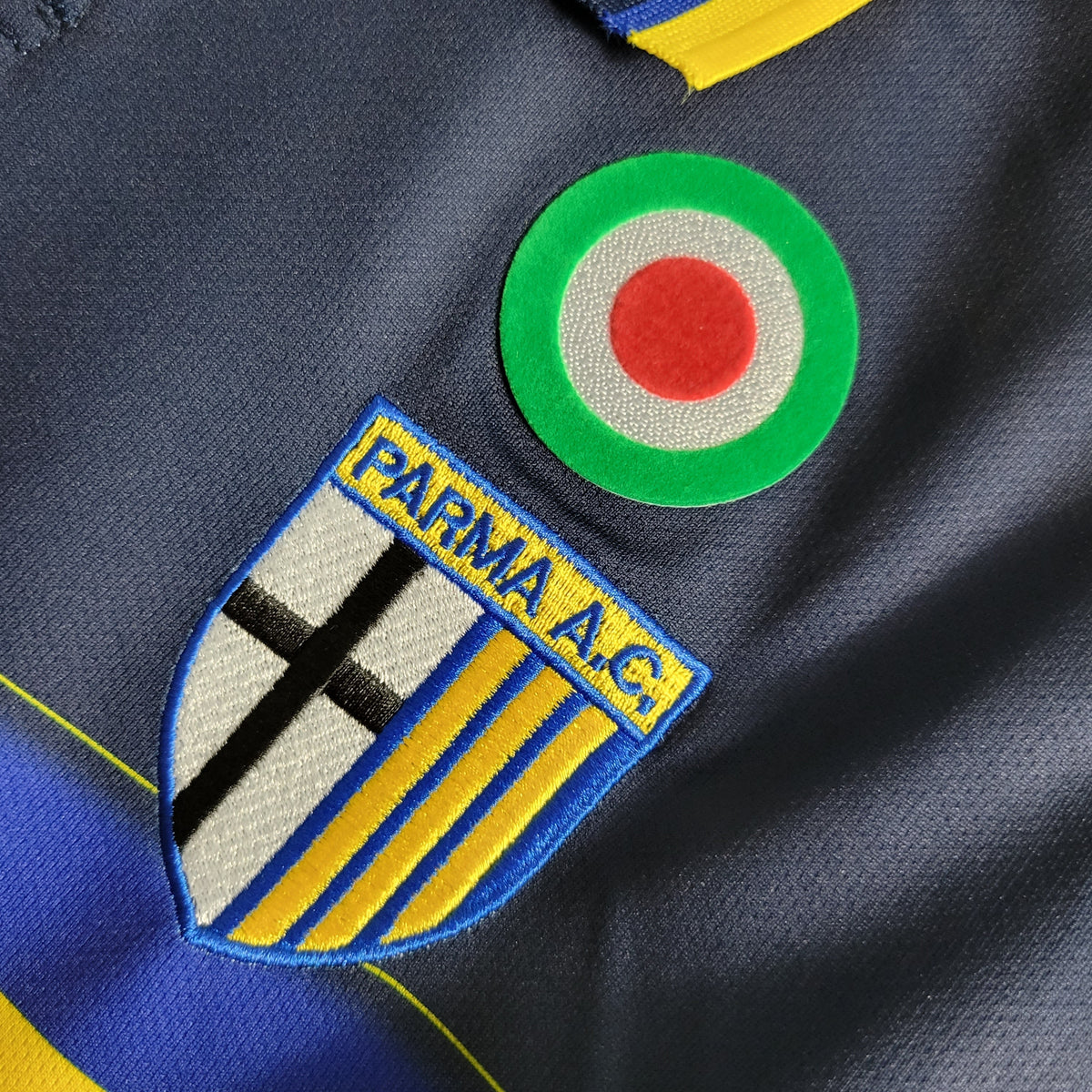 Camisa Parma Away 1999/00 - Champion Retrô Masculina - Azul/Amarela