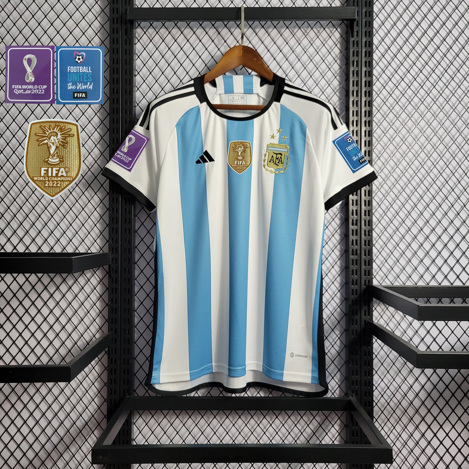 Camisa Seleção Argentina Home 2023/24 - Adidas Torcedor Masculina - Branca/Azul