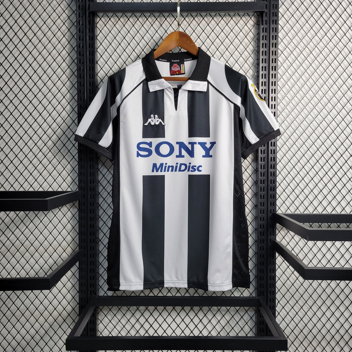 Camisa Juventus Home 1997/98 - Kappa Retrô Masculina - Branca/Preta