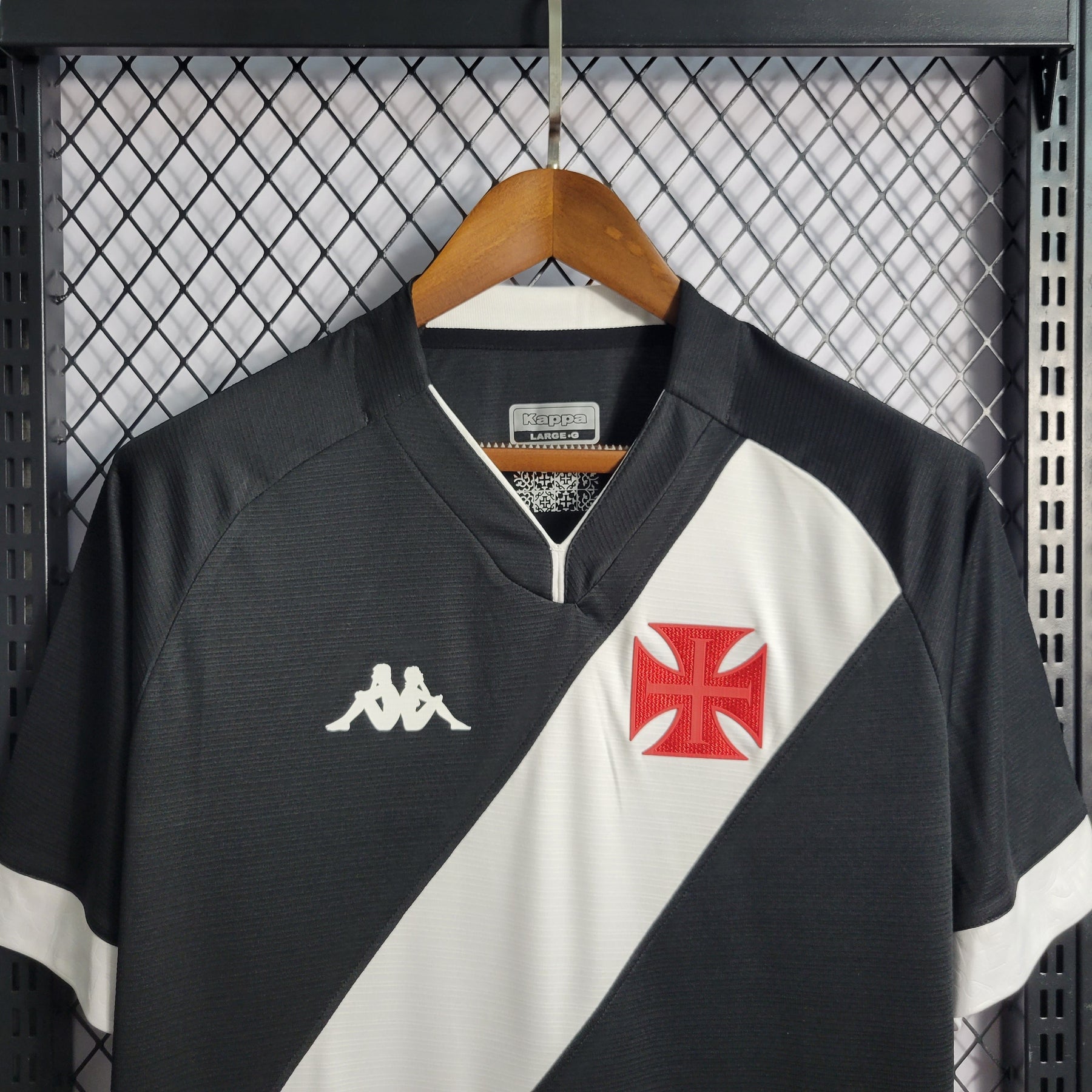 Camisa Vasco Home 2022/23 - Kappa Torcedor Masculina - Preta/Branca