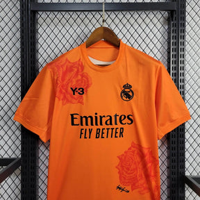 Camisa Real Madrid Edição Especial 2024/25 - Y3 Torcedor Masculina - Laranja/Preta