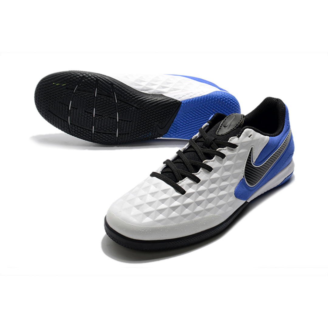 Chuteira Nike Tiempo Legend 8 Futsal Pro Branco/Azul