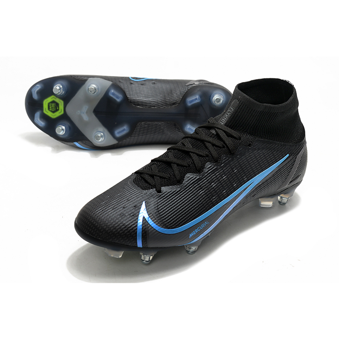 Chuteira Nike Mercurial Superfly 8 Elite Black SG-Pro Trava-mista