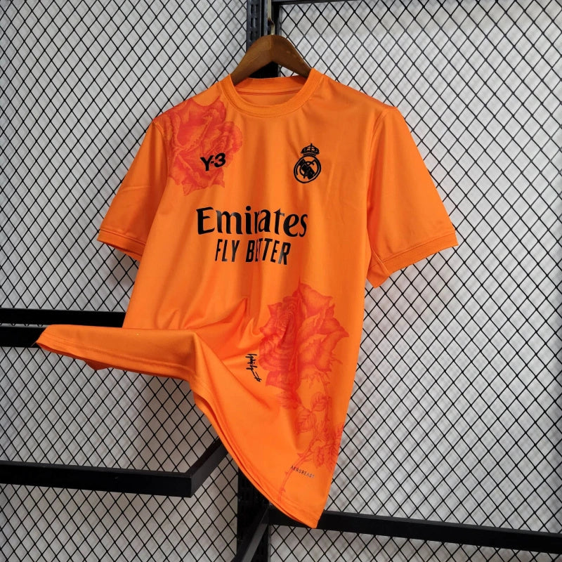 Camisa Real Madrid Edição Especial 2024/25 - Y3 Torcedor Masculina - Laranja/Preta