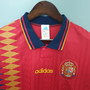 Camisa Seleção Espanha Home 1994 - Adidas Retrô Masculina - Vermelha