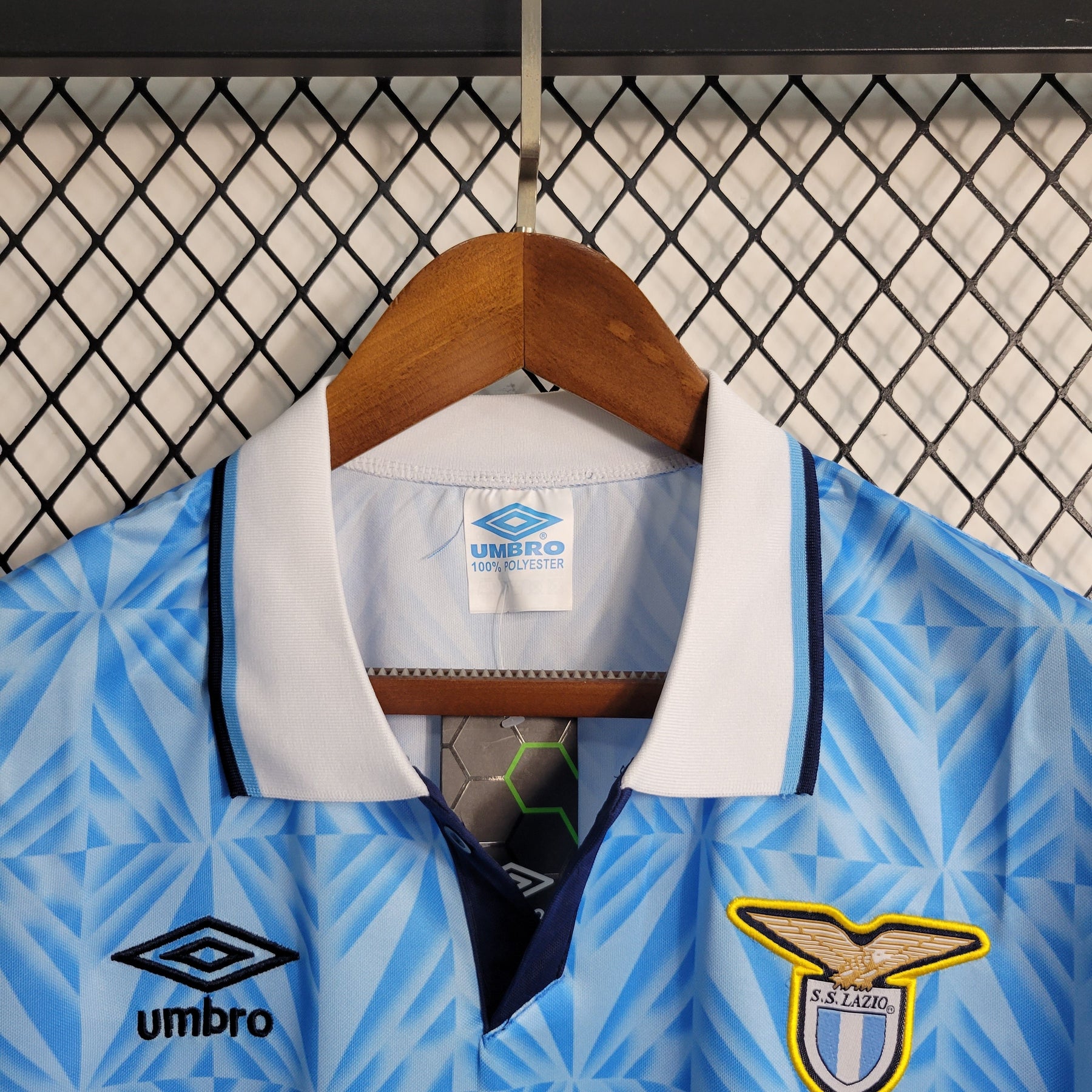 Camisa Lazio Home 1991 - Umbro Retrô Masculina - Azul