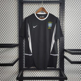 Camisa Seleção Brasil Goleiro 2002 - Nike Retrô Masculina - Preta/Branca