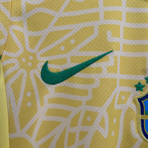 Kit Infantil Seleção Brasil Home 2024/25 - Nike Torcedor - Amarela/Azul