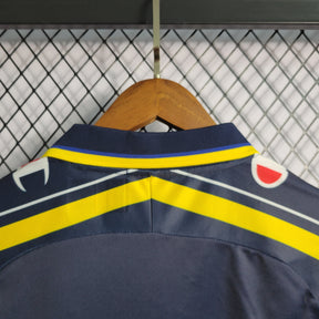 Camisa Parma Away 1999/00 - Champion Retrô Masculina - Azul/Amarela