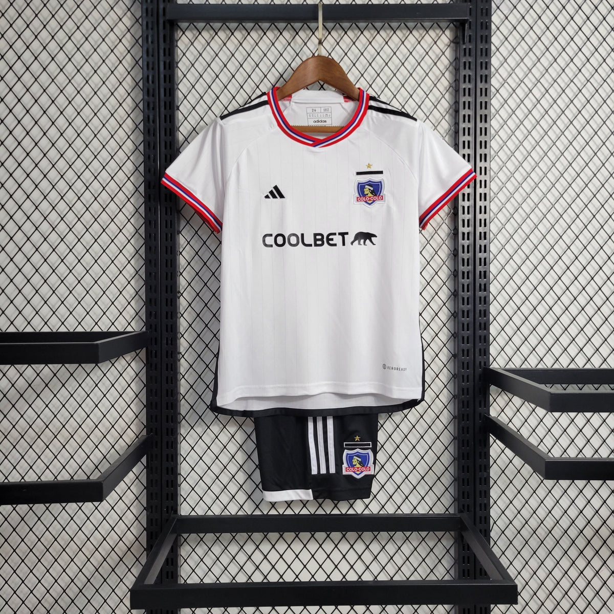 Kit Infantil Colo-Colo Home 2023/24 - Adidas Torcedor - Branca/Preta