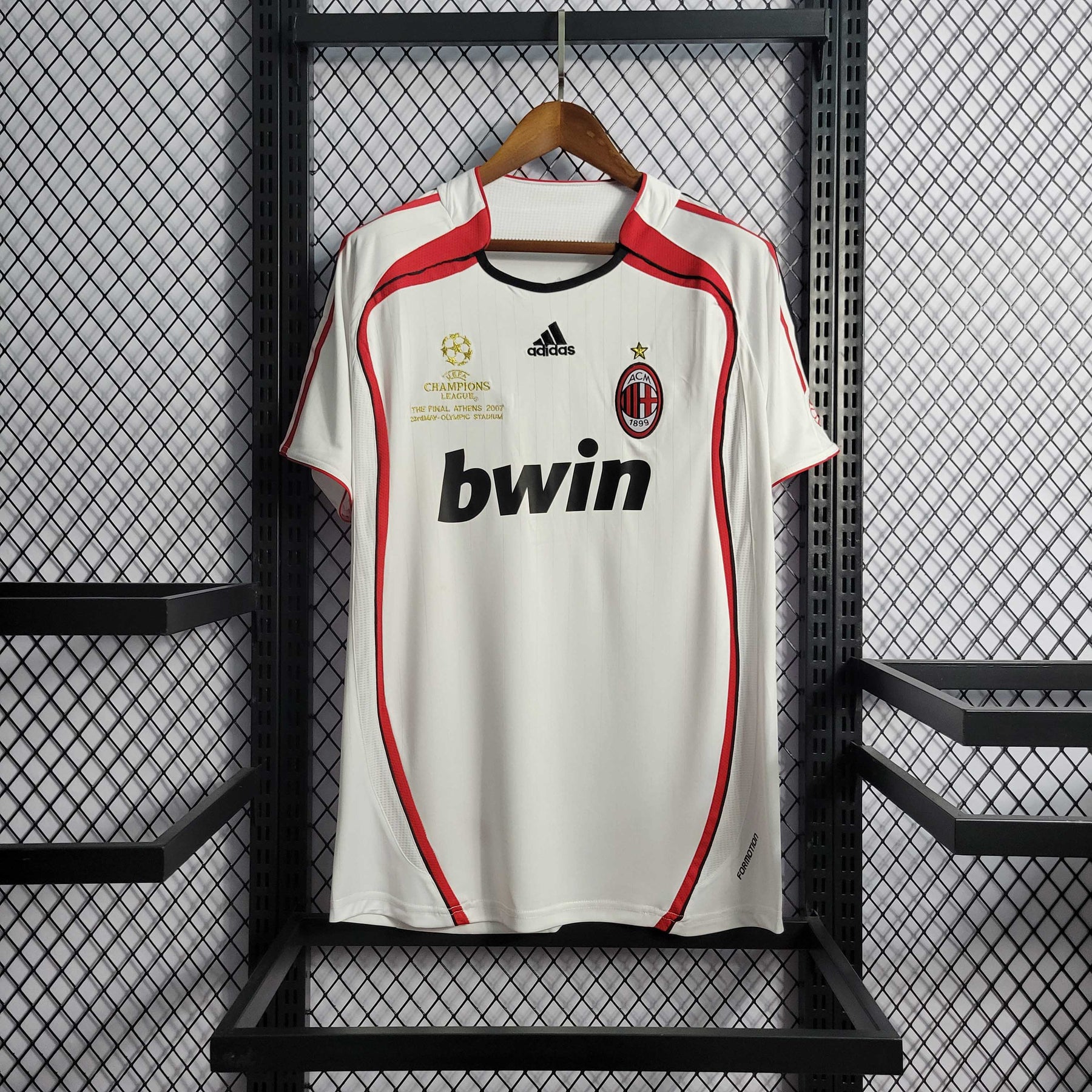 Camisa Milan Away 2006/07 - Adidas Retrô Masculina - Branca/Vermelha