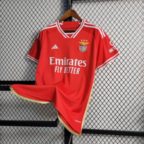 Camisa Benfica Home 2023/24 - Adidas Torcedor Masculina - Vermelha/Branca