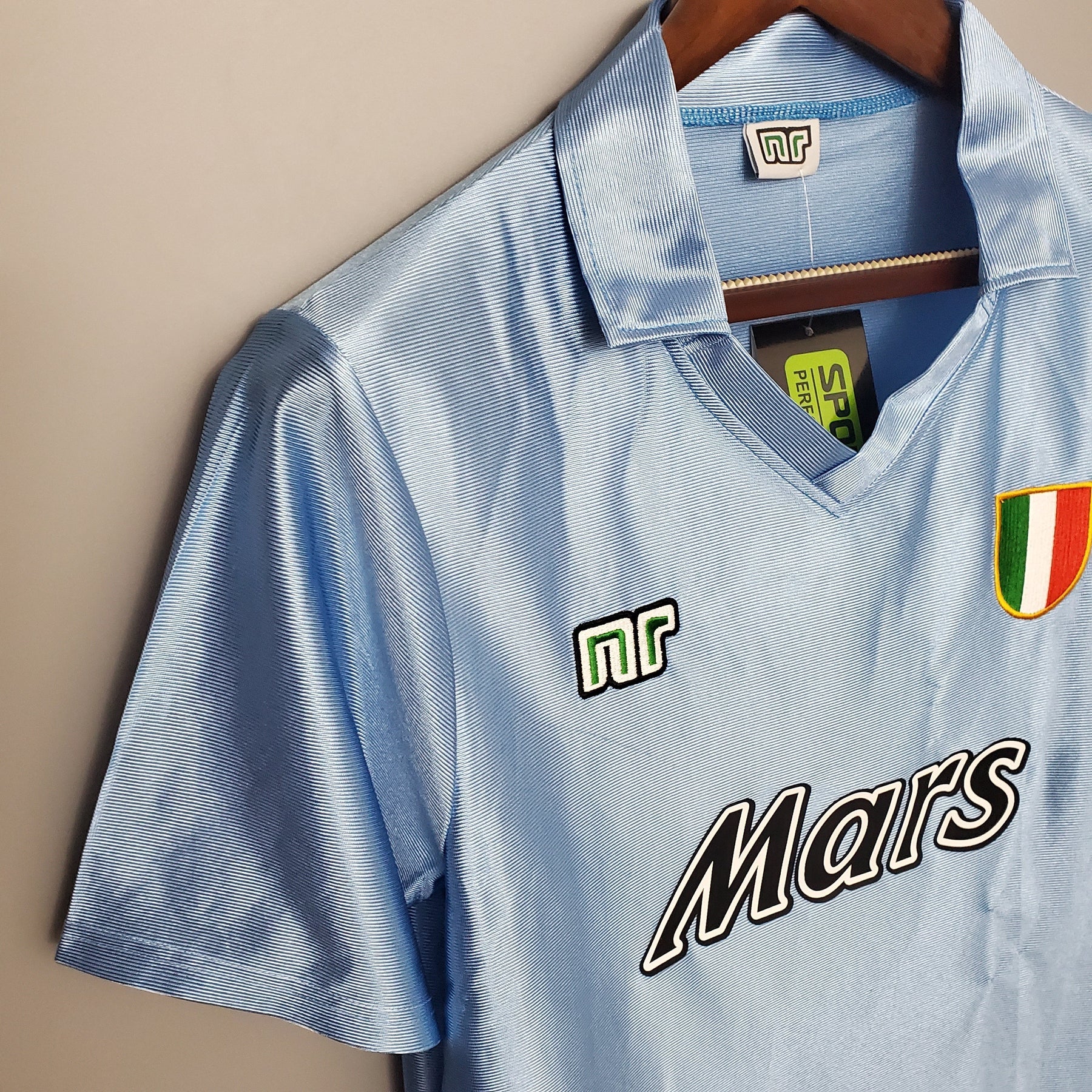 Camisa Napoli Home 1990/91 - nr Retrô Masculina - Azul