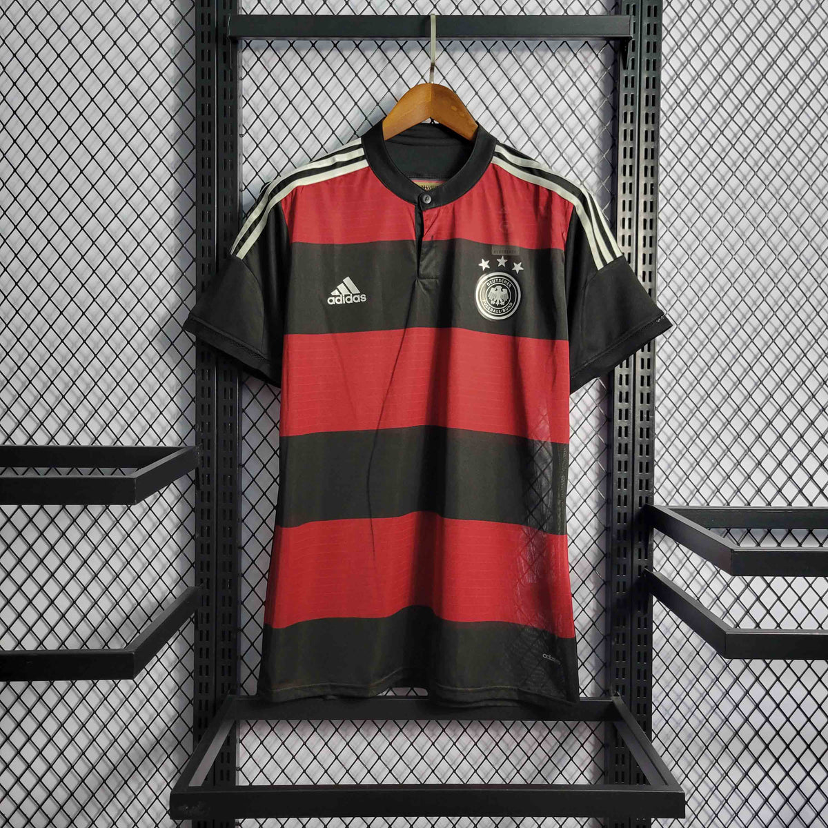 Camisa Seleção Alemanha 2014 - Adidas Retrô Masculina - Vermelha/Preta