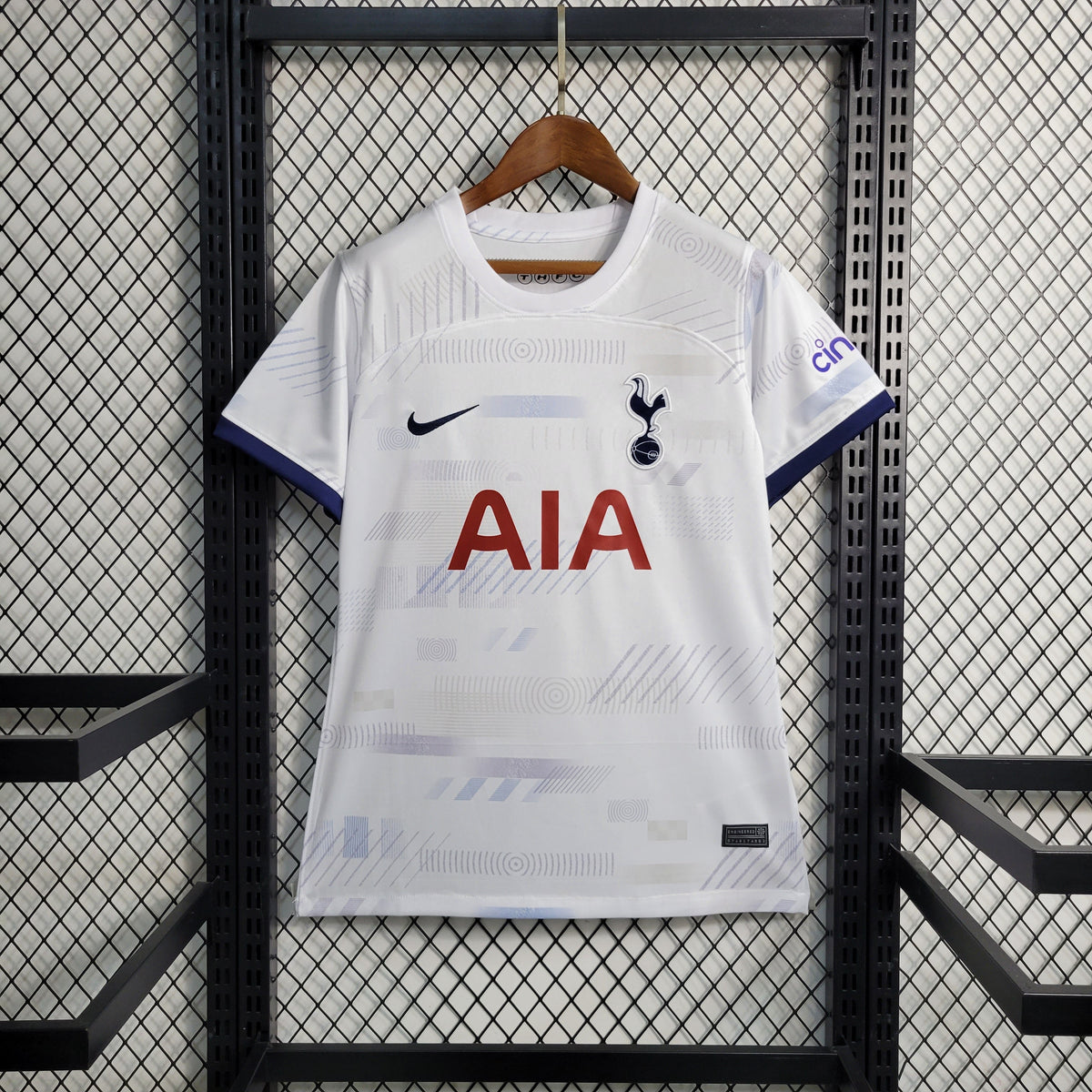 Camisa Tottenham Home 2023/24 - Nike Torcedor Feminina - Branca/Azul