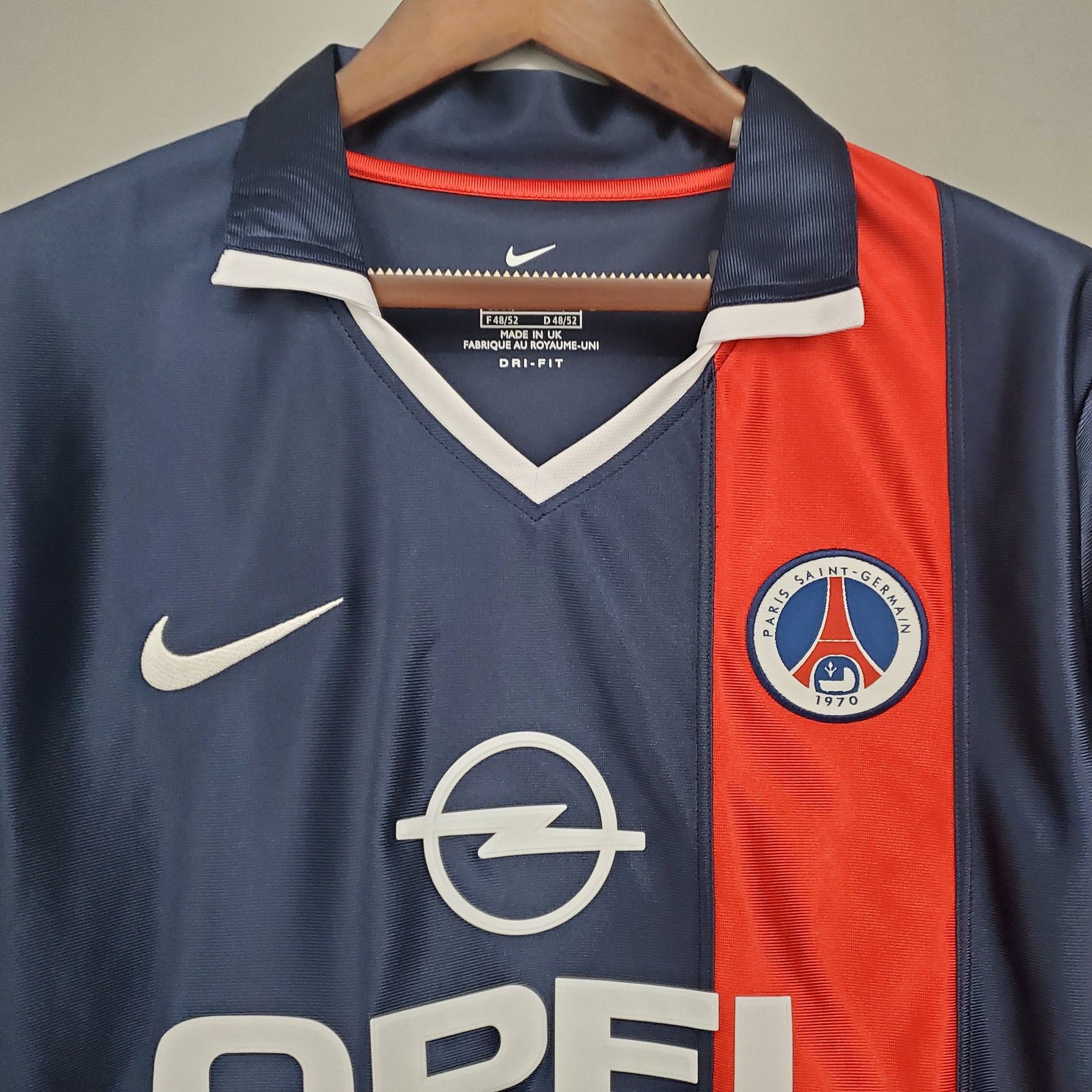 Camisa PSG Home 2001/02 - Nike Retrô Masculina - Azul/Vermelha