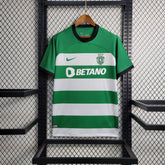 Camisa Sporting Home 2023/24 - Nike Torcedor Masculina - Verde/Branca