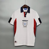 Camisa Seleção Inglaterra Home 1998/99 - Umbro Retrô Masculina - Branca/Azul