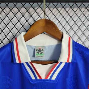 Camisa Seleção Croácia Away 1998 - Lotto Retrô Masculina - Azul/Branca