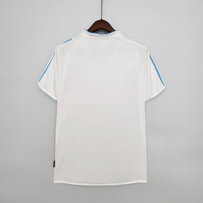 Camisa Olympique de Marseille Home 2002/03 - Adidas Retrô Masculina - Branca/Azul