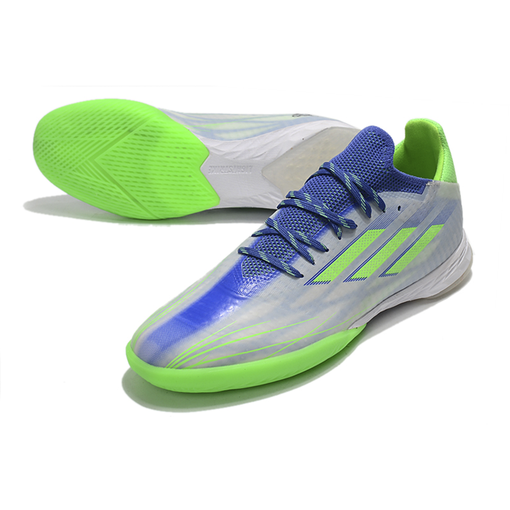 Chuteira Adidas X Speedflow. 1 Futsal Azul/Verde