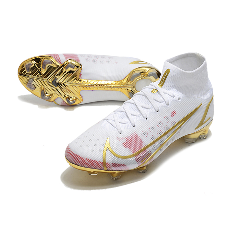 Chuteira Nike Mercurial Superfly 8 Elite Branco/Dourado