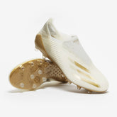 Chuteira Adidas X Ghosted Branco/Dourado