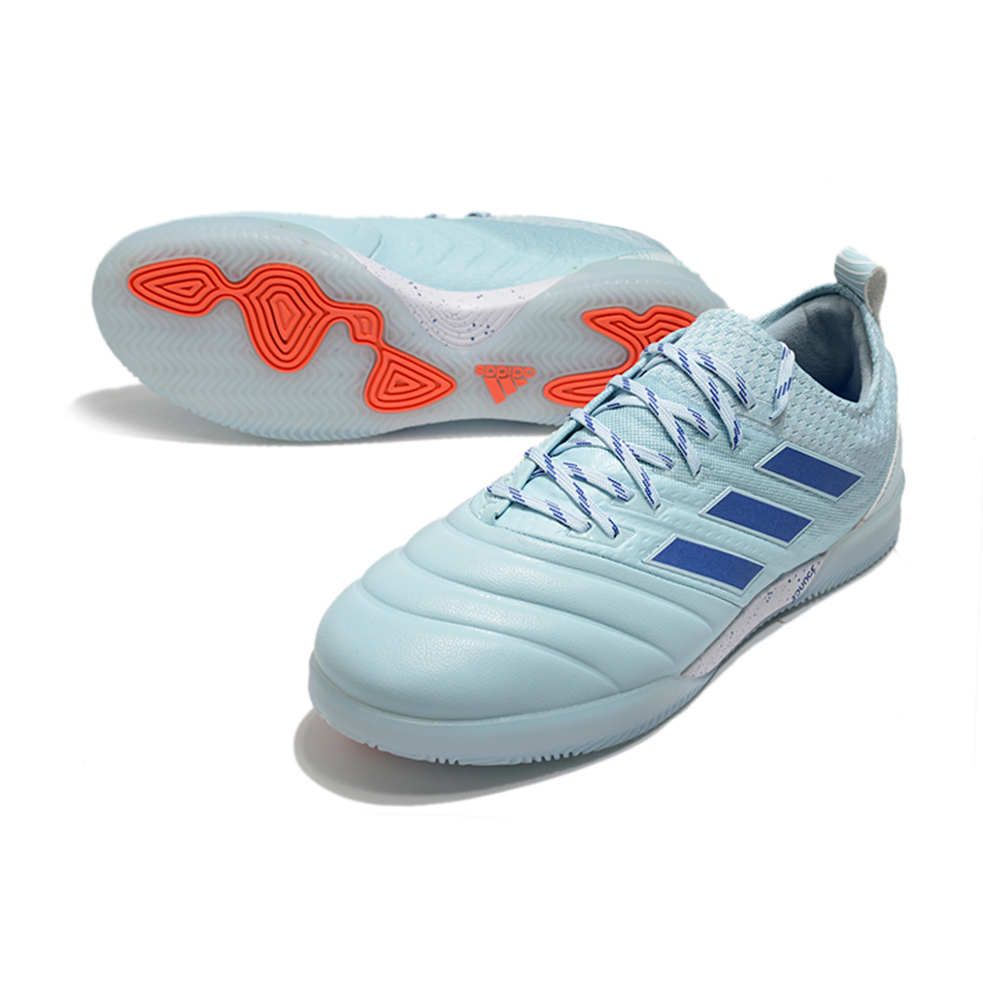 Chuteira Adidas Copa 20.1 Futsal Azul/Laranja