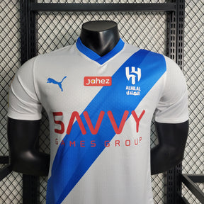 Camisa Al-Hilal Away 2023/24 - Puma Jogador Masculina - Branca/Azul