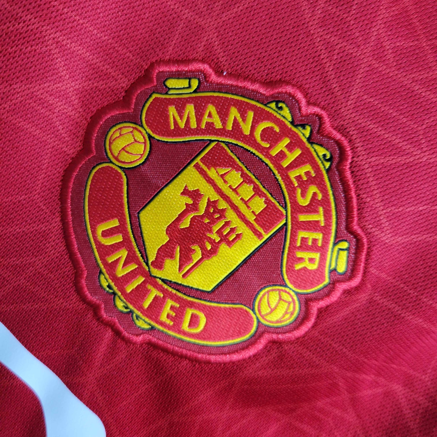 Camisa Manga Longa Manchester United Home 2023/24 - Adidas Torcedor Masculina - Vermelha/Preta