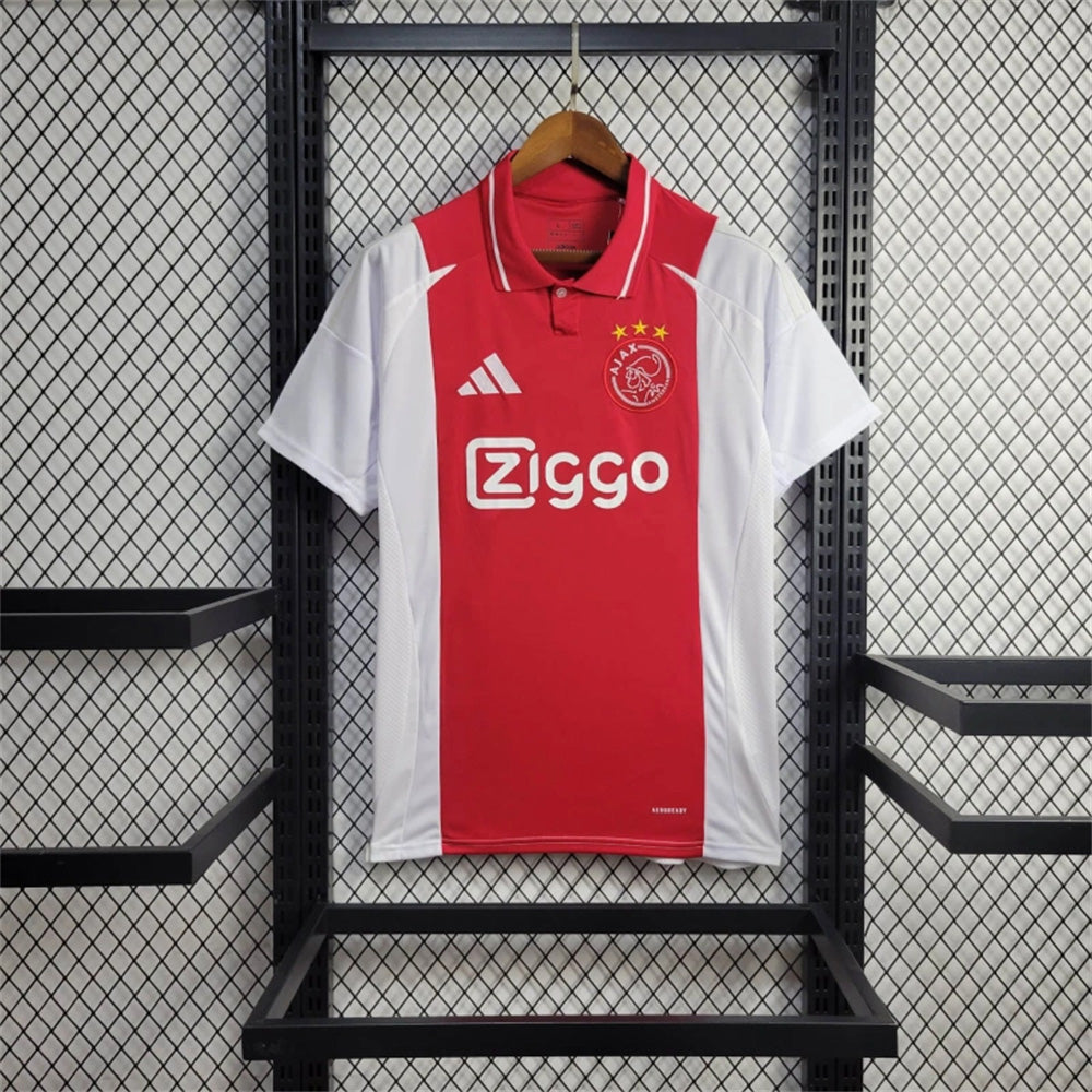 Camisa Ajax Home 2024/25 - Adidas Torcedor Masculina - Vermelha/Branca