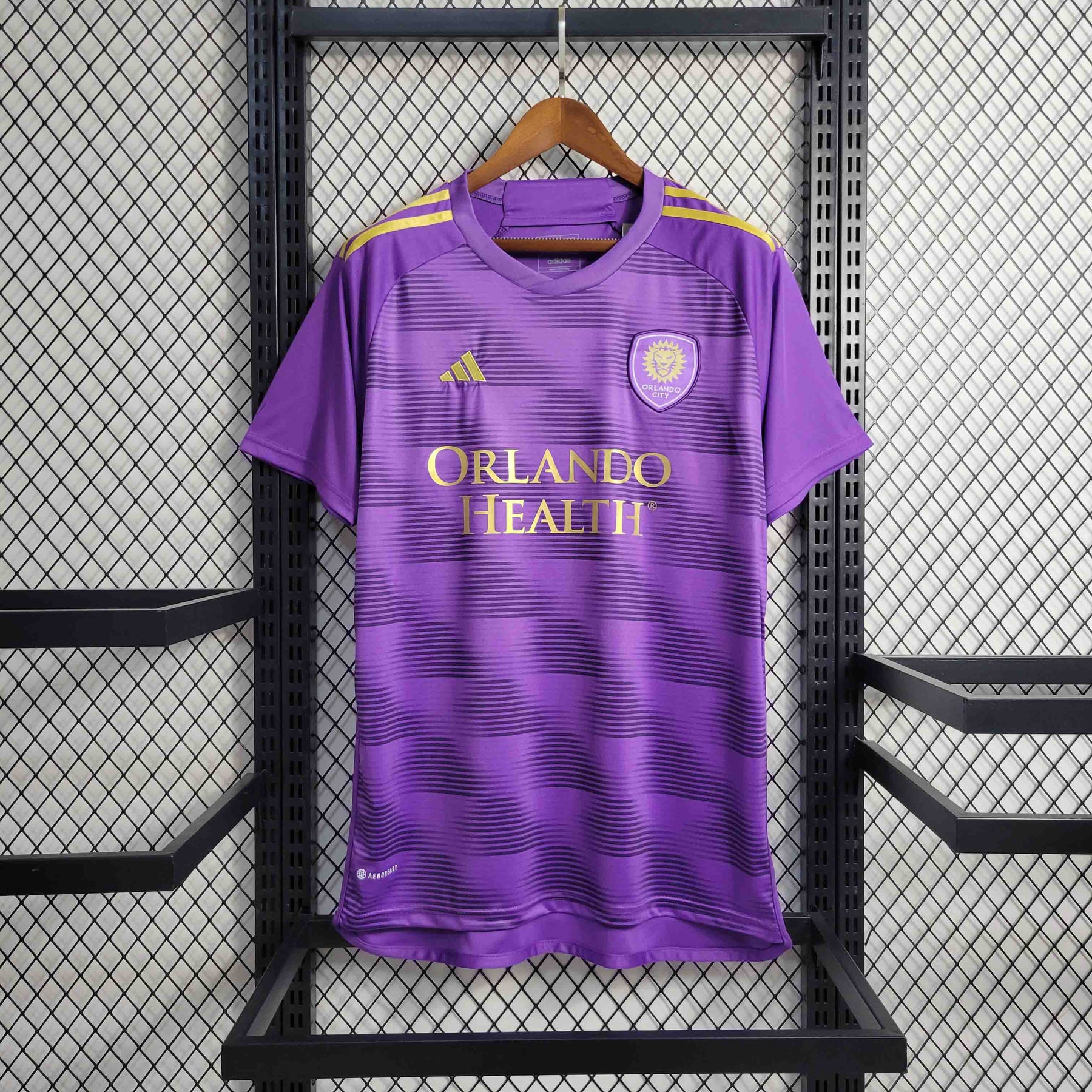 Camisa Orlando City 2023/24 - Adidas Torcedor Masculina - Roxa/Dourada