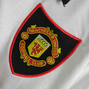 Camisa Manchester United Away 1998/99 - Umbro Retrô Masculina - Branca/Preta