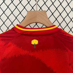 Kit Infantil Seleção Espanha Home 2024/25 - Adidas Torcedor - Vermelha