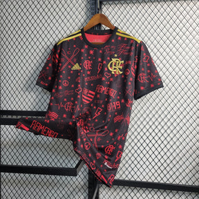 Camisa Flamengo 2023/24 - Adidas Torcedor Masculina - Vermelha/Preta