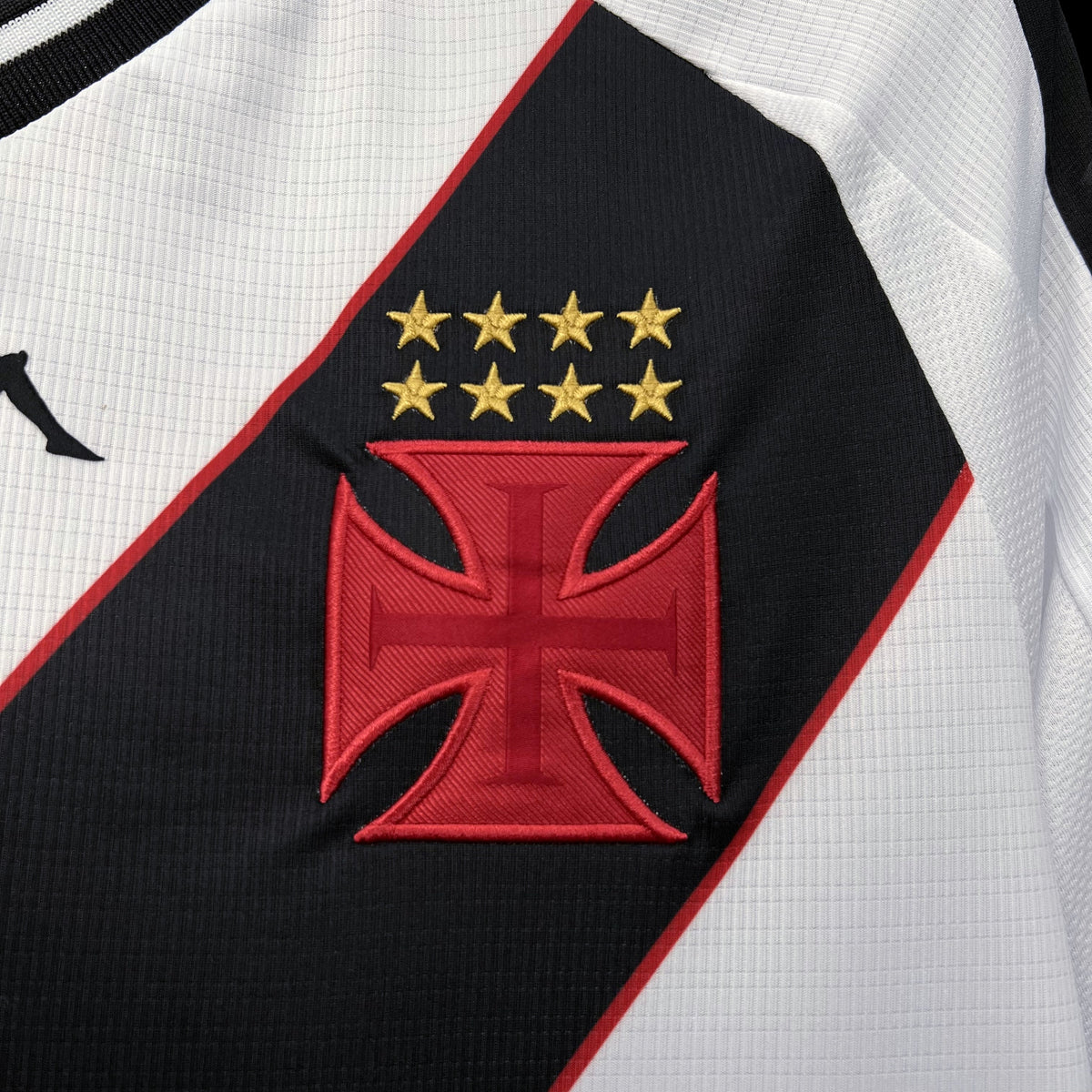 Camisa Vasco Away 2024/25 - Kappa Torcedor Masculina - Preta/Branca