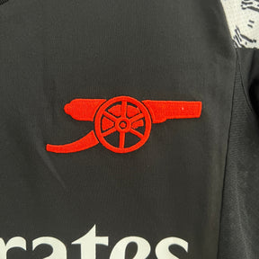 Kit Infantil Arsenal Away 2024/25 - Adidas Torcedor - Preta/Branca