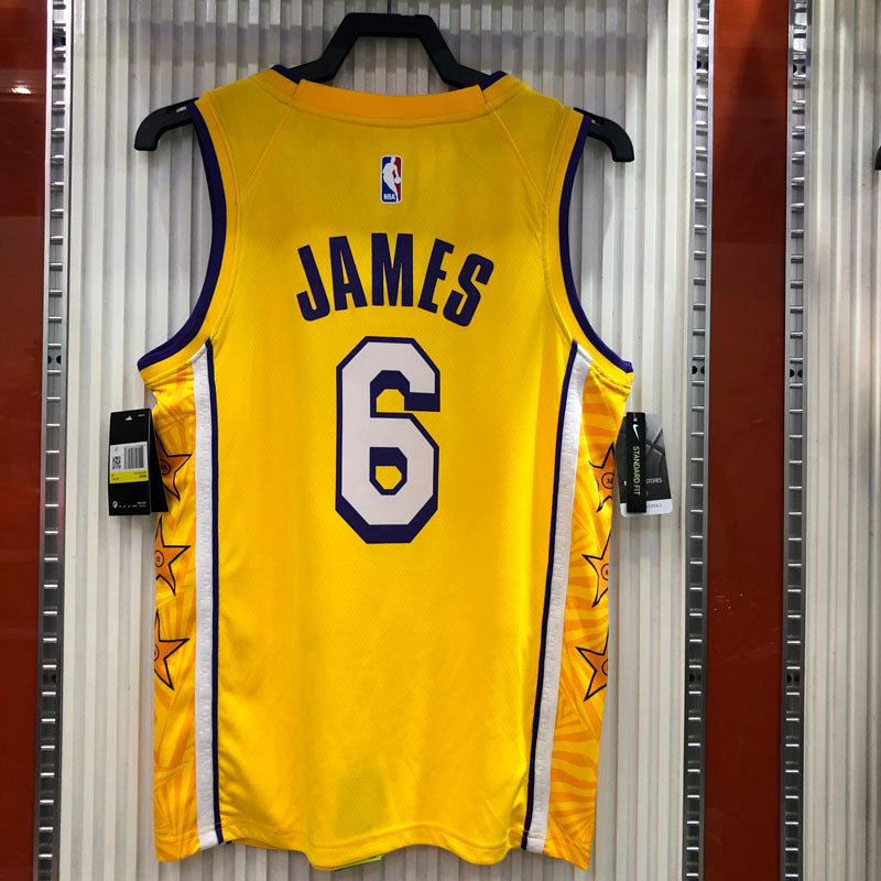 Regata NBA Los Angeles Lakers City Edition 19/20 LeBron James 6 Amarela