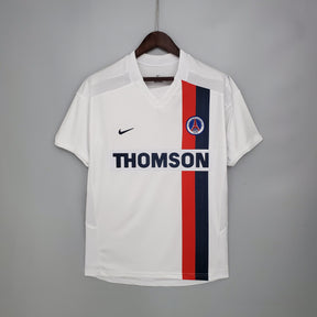 Camisa PSG Away 2002/03 - Nike Retrô Masculina - Branca/Azul