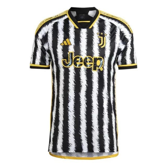 Camisa Juventus I 23/24 Branca e Preta Masculina