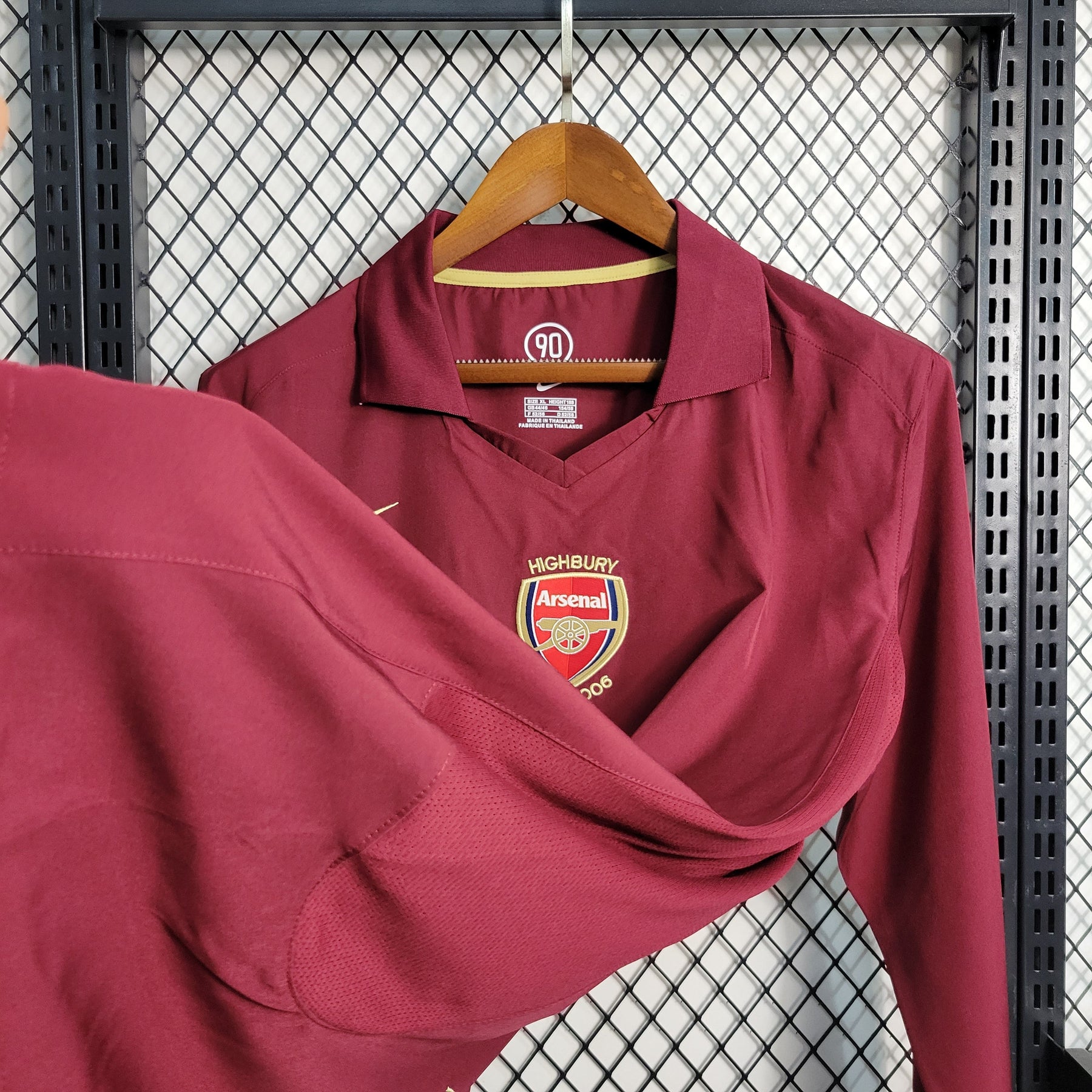 Camisa Manga Longa Arsenal 2005/06 - Nike Retrô Masculina - Bordo/Dourada